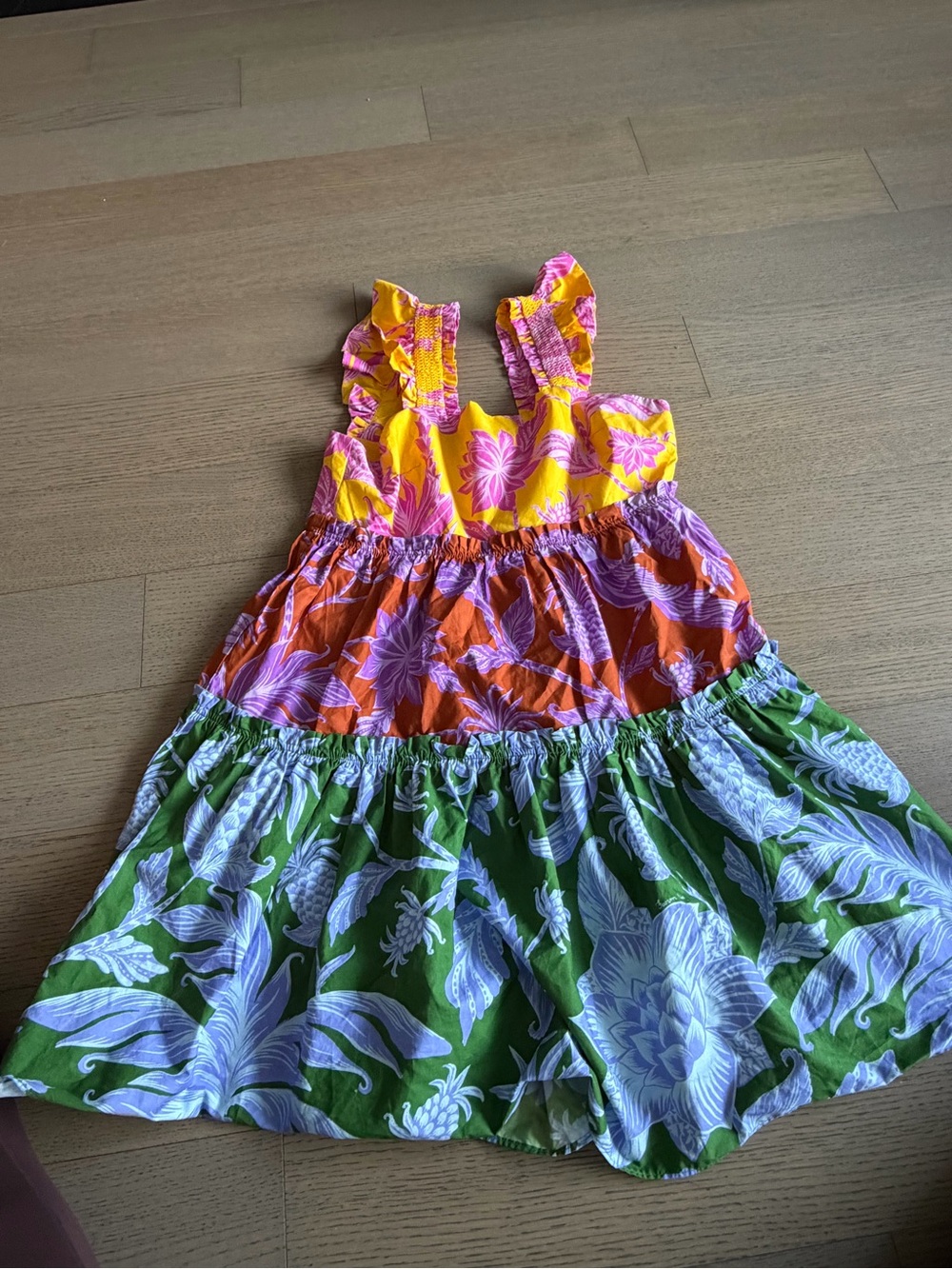 FARM Rio Multicolor Floral Tiered Ruffle Mini Dress - Picture 5 of 8